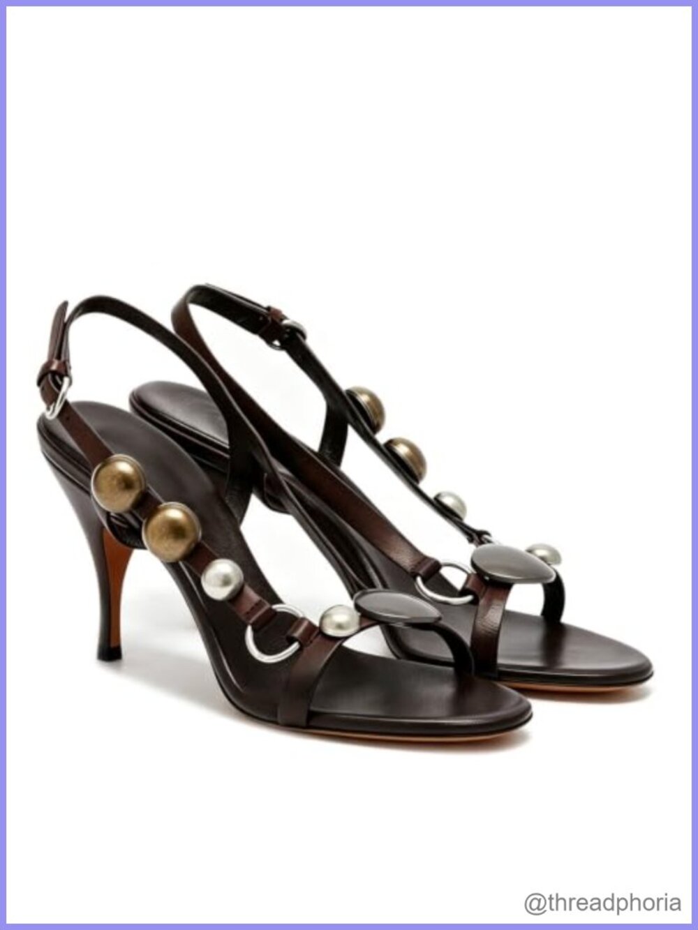 Faux Leather Stiletto Heeled Sandals Open Toe Slingback Party Heels